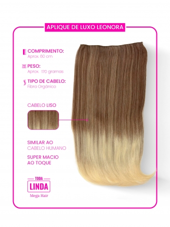 Aplique  Leonora Mega Hair Tic Tac