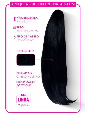 Aplique RB (preto) Rhenata