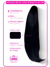 Aplique RB (preto) Rhenata