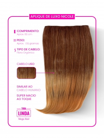 Aplique  Nicole Mega Hair Tic Tac